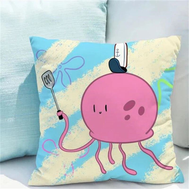 Decor S-Spongebob for Pillowcases Sofa Cushions Covers Home Decor Short Plush