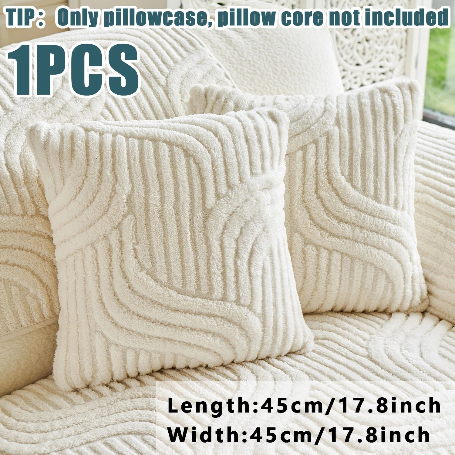 Washable sofa cover, pillowcase, anti-slip decoration for sofa seat cushion