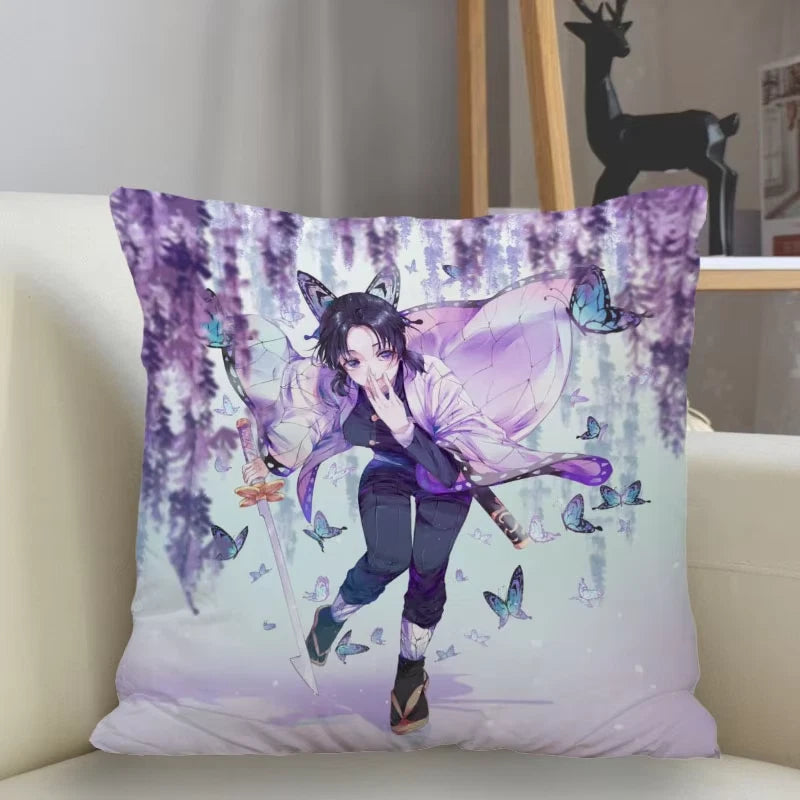 45X45Cm Polyester Demon Slayer Pillowcase Sofa Decoration Cushion Cover Home Dec