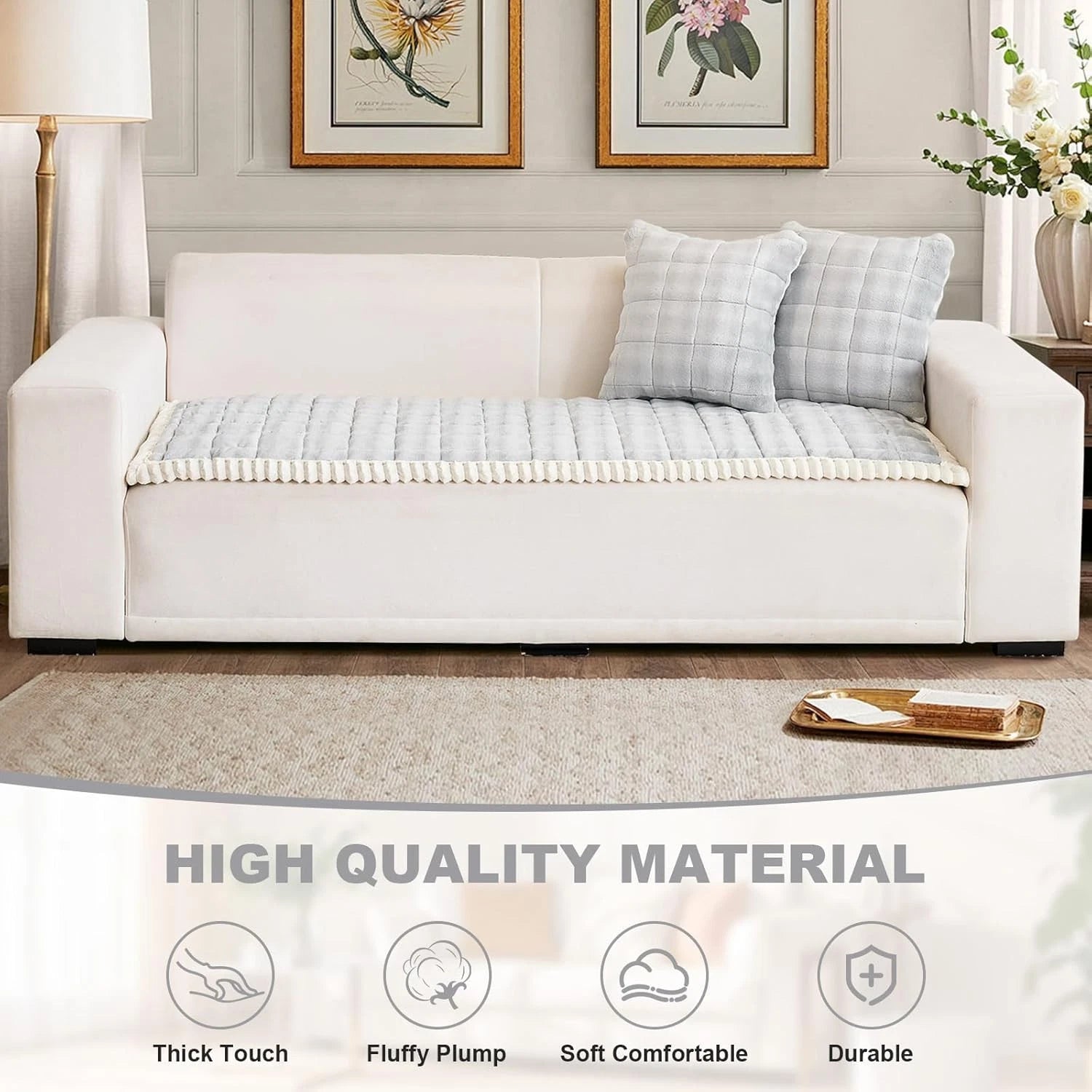 Velvet Couch Covers Sofa Cushion Protector Pets Non Slip Dog Bed Cover Pet Mat