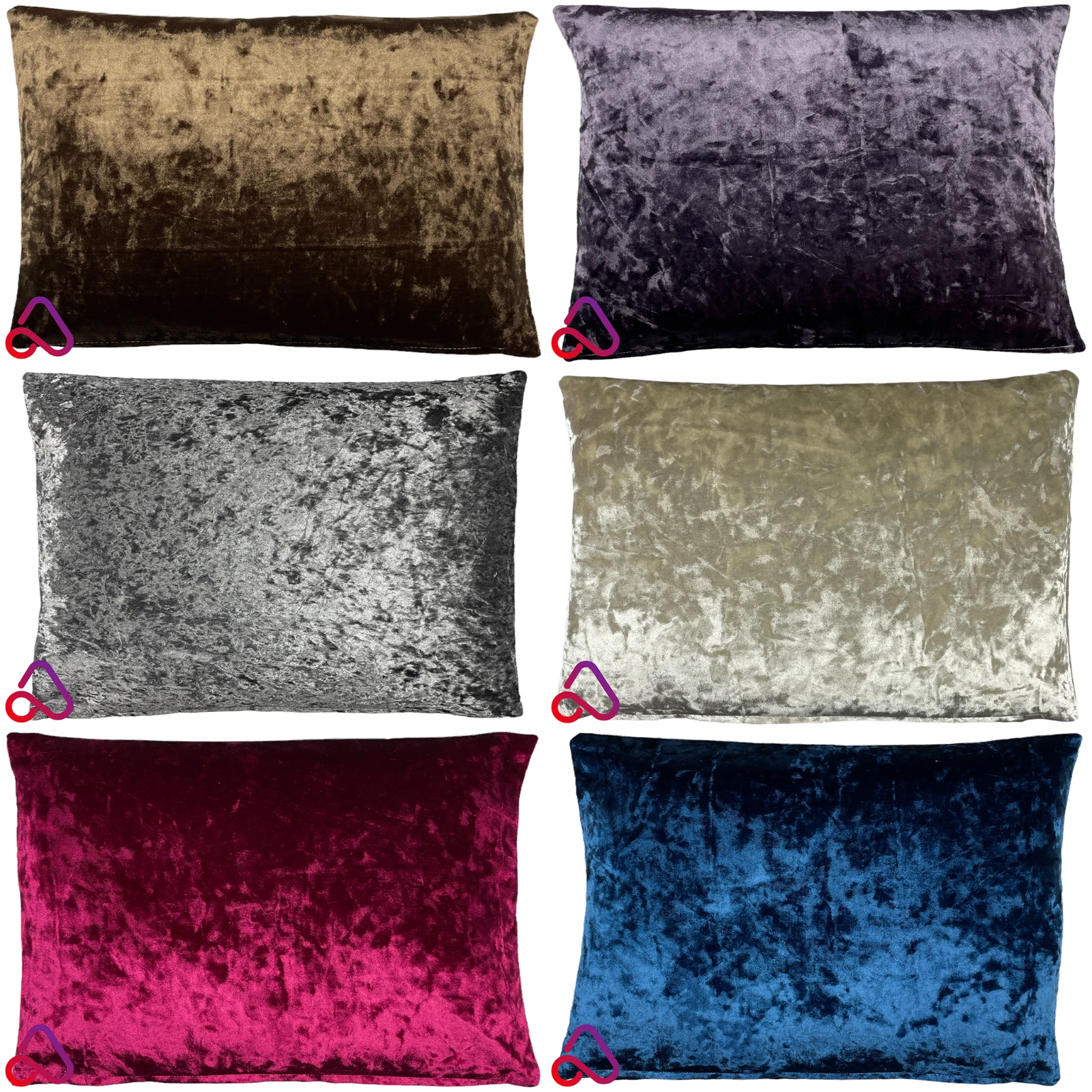 Rectangle Bling Crushed Velvet Cushion Cover Handmade Glitz Pillow Case Sofa Bed
