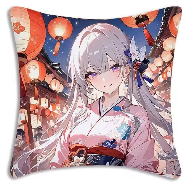 Star Rail Anime Pillow Cover Cartoon Sofa Decorative Home Printing Cushion Cover