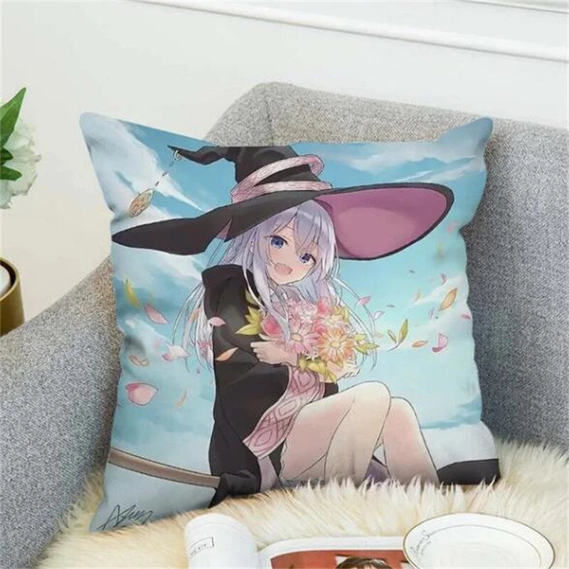 Wandering Witch Pillow Cases Decorative Cushions Cover for Sofa Decor Pillowcase