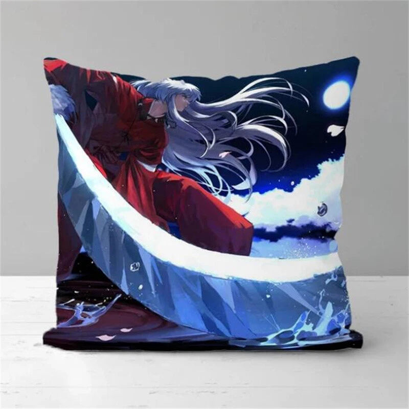 Inuyasha Printing Anime Pillowcases for Short Plush Sofa Decor Cushion Cover