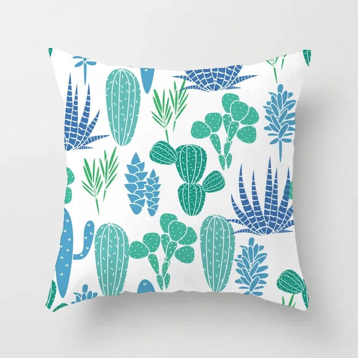 Cactus Succulent Plants Pillowcase Decor Sofa Cushion Case Bed Pillow Cover