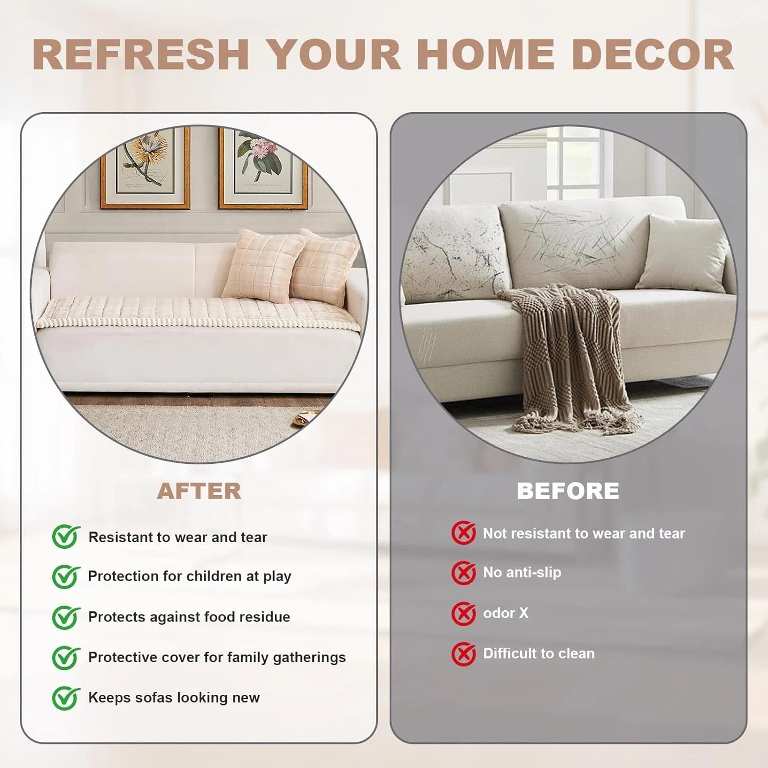 Velvet Couch Covers Sofa Cushion Protector Pets Non Slip Dog Bed Cover Pet Mat