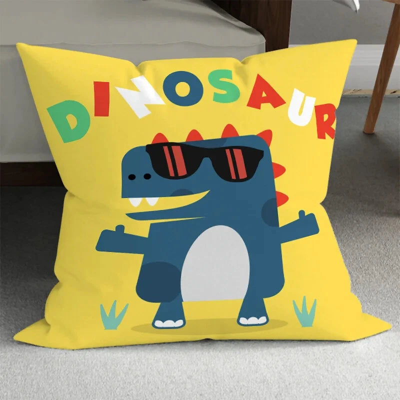 Home Room Gift Sofa Bed Chair Pillowcase Cartoon Dinosaur Pillowcase Cute