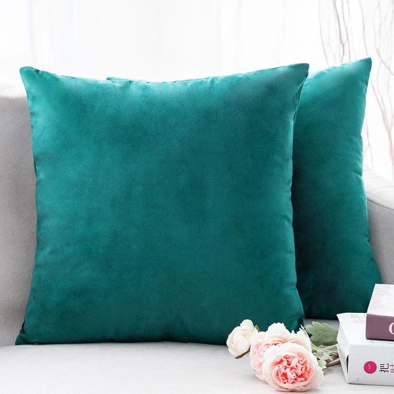 UK 16" 18" 20" 22" 24" Velvet Cushion Cover Pillow Case Home Sofa Bed Decor