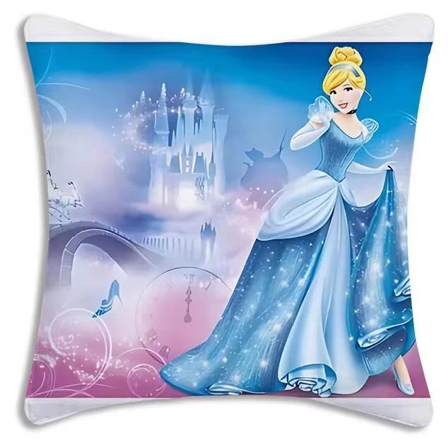 Cartoon Cinderella Pillow Cover Sofa Decorative Home Printing Cute Cushion Cover