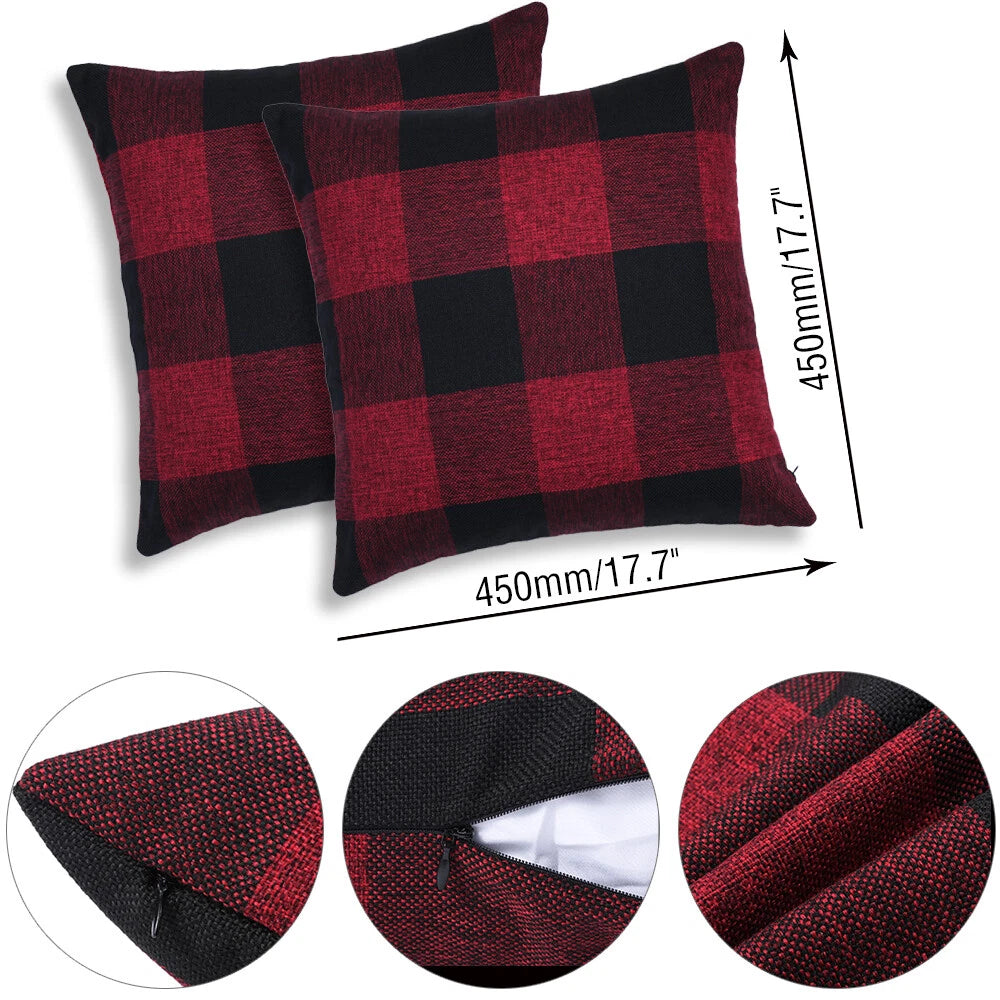 Classic Retro Farmhouse Square Cushion Cases for Sofa Bedroom Car - COVER ONLY