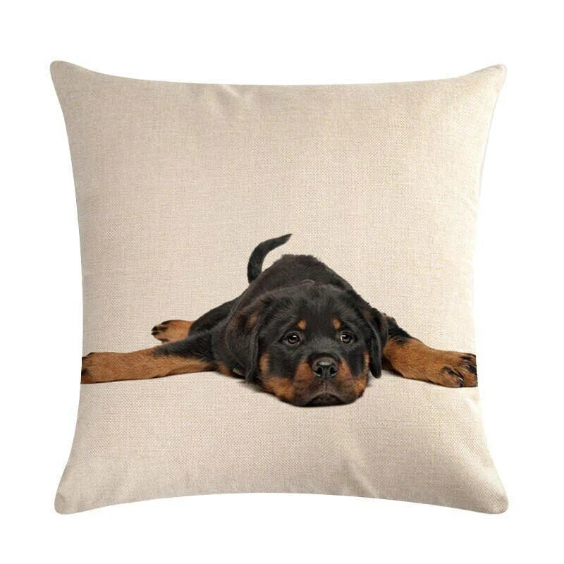 Dog Pattern Throw Pillow Cushion Cover  Home Sofa Bed Decorative