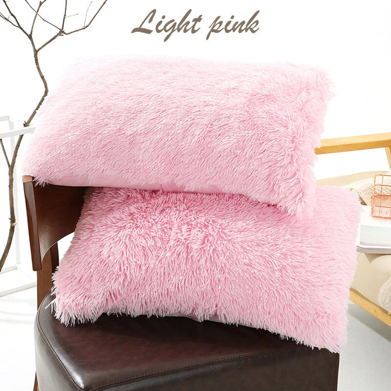 Long Fluffy Plush Throw Pillow Cases Shaggy Sofa Bed Cushion Cover 50x70cm