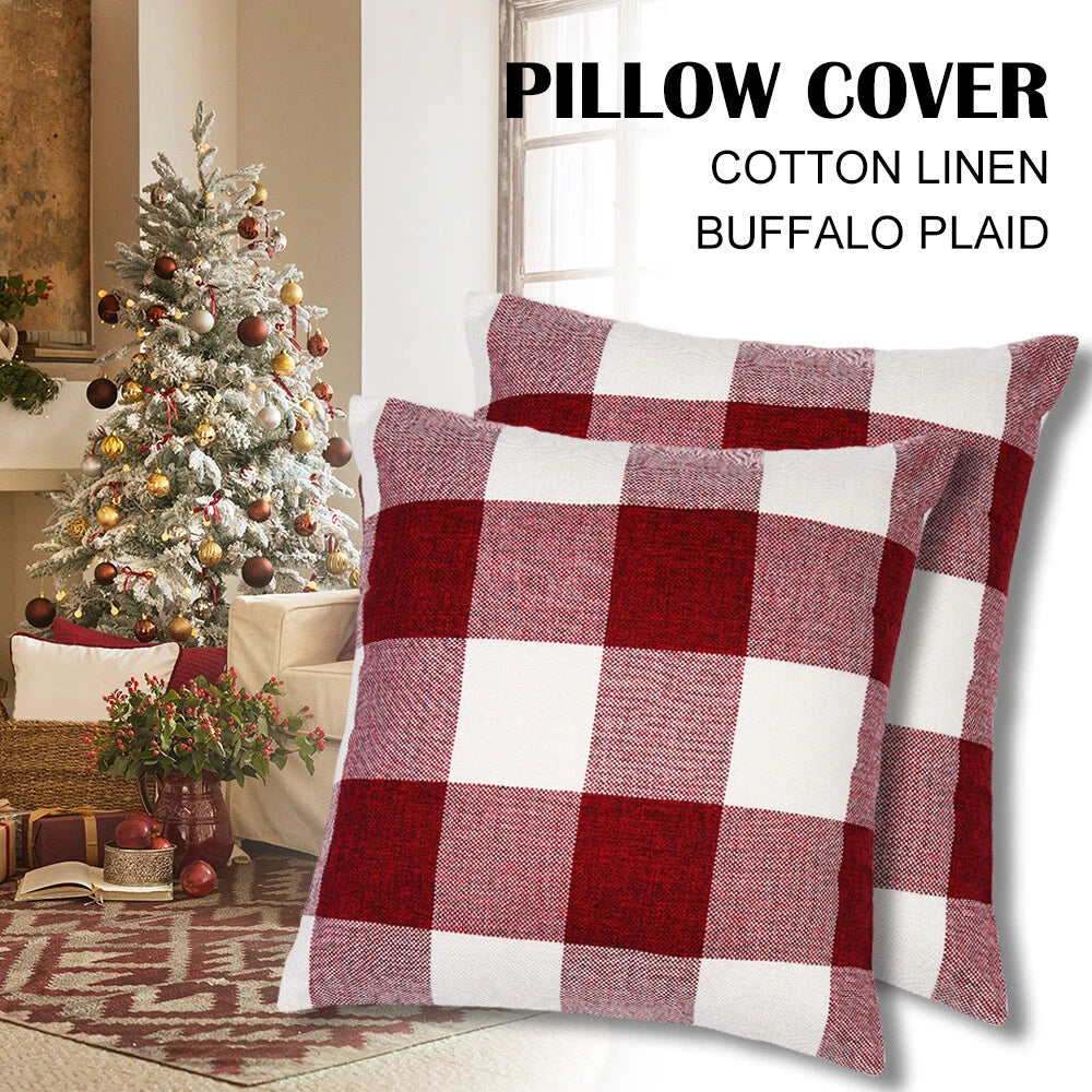 Set of 2 Throw Pillow Covers, Decorative Pillows Covers for Sofa Couch Christmas