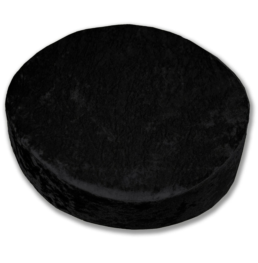 Mv36 Black Crushed Velvet Sofa Seat Patio Bench Box Cushion Bolster Cover/Runner