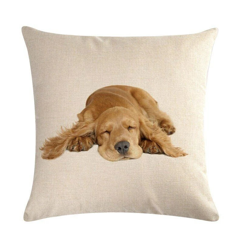 Dog Pattern Throw Pillow Cushion Cover  Home Sofa Bed Decorative