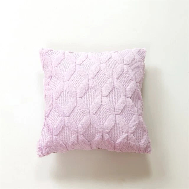 Pillow Cover Plush Solid Nordic Cushion Cover Living Room Sofa Home Decorations