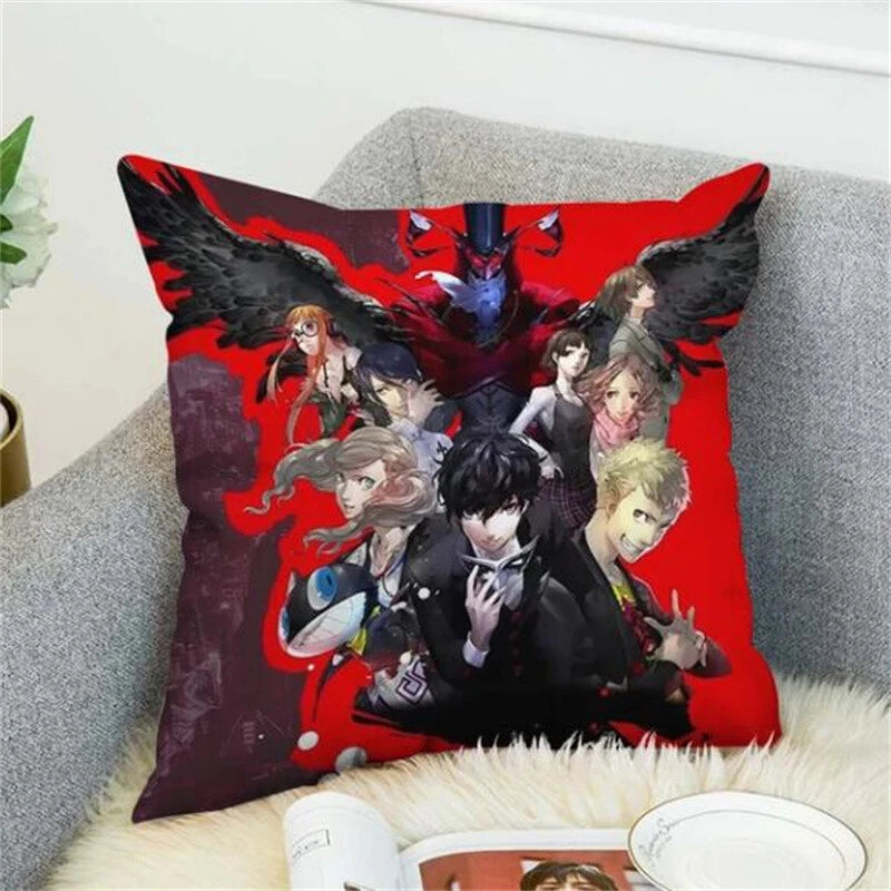 Anime Cartoon Persona 5 Print Cushion Cover Sofa Home Decor Pillowcase
