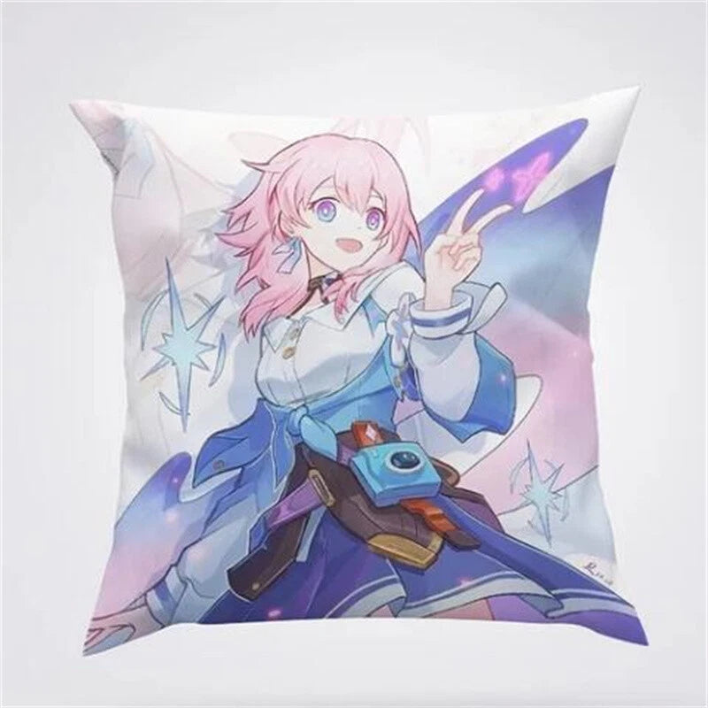 Anime Honkai Star Rail Pillowcase Print Cushion Cover Sofa Home Decor