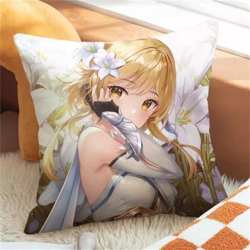 Genshin Impact Decor Cushion Cover Pilow Cases Cushion Home Decor Car Sofa