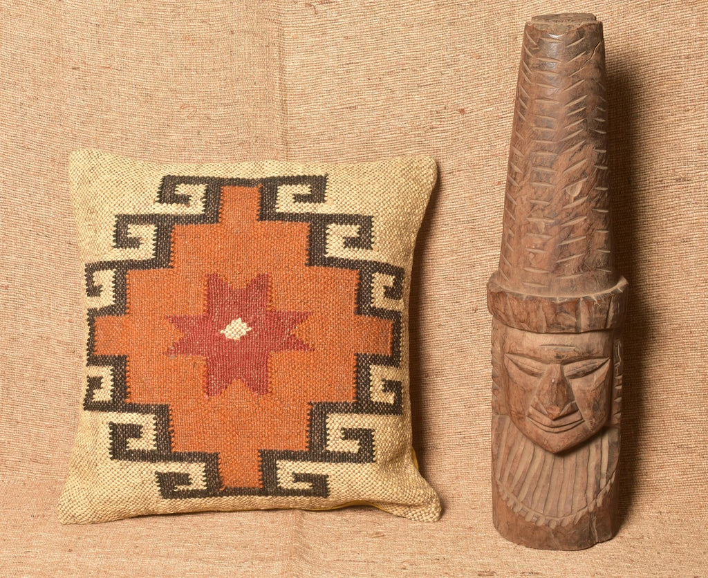 Handmade Jute Wool Kilim Cushion Cover Pillow Covers Pillow Case 45 Cm 3 Pcs