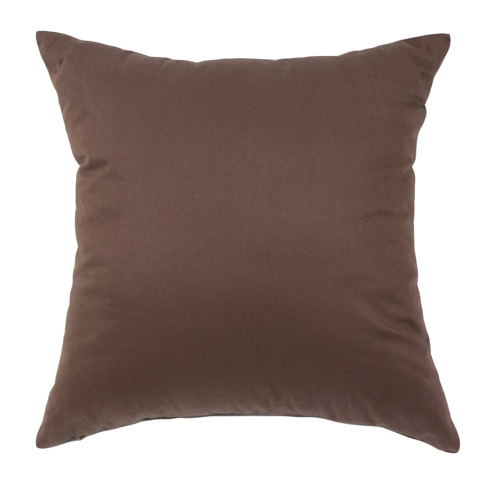Cushion Cover Cotton Blend Sofa Car Office Home Solid Color Large Pillowcase