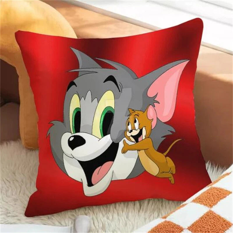 Tom Decorative Pillowcase Fall Pillow Cover for Home Decor Cushion Sofa Anime