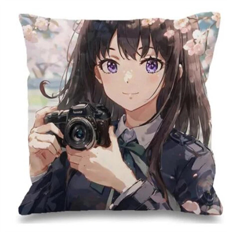 Decorative Cushions for Sofa Cover for Lycoris Recoil Bedroom Bed Pillowcase