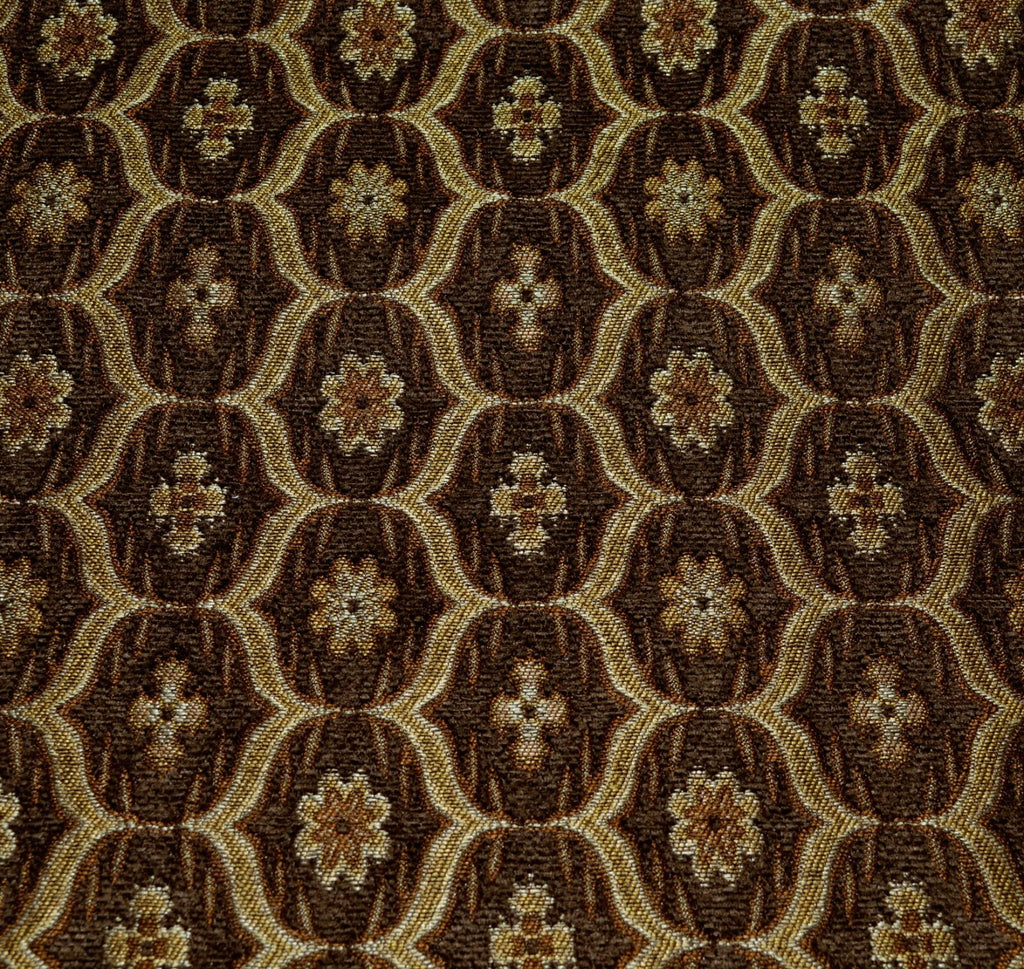 We61 -Dk Brown Gold Eye Flora Damask Bolster Case/Pillow/Sofa Seat Cushion Cover