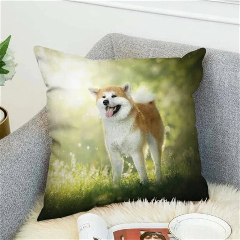 Shiba Inu Pillow Cover Decorative for Bed Pillowcase Fall Decor Car Sofa Cushion