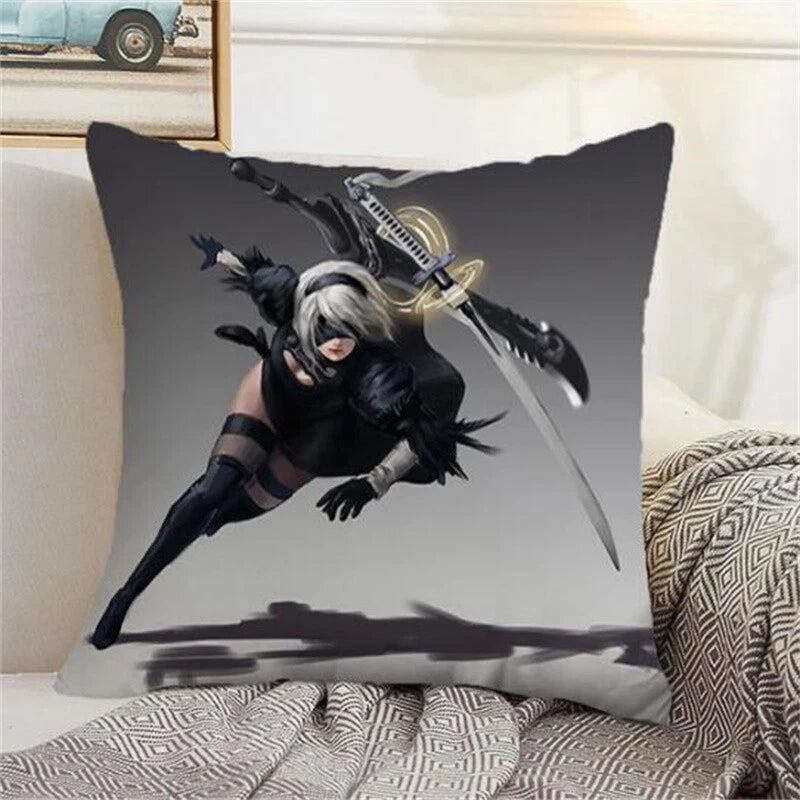 Nier Automata Pillowcases for Sofa Cushions Custom Decor Home Pillows Covers