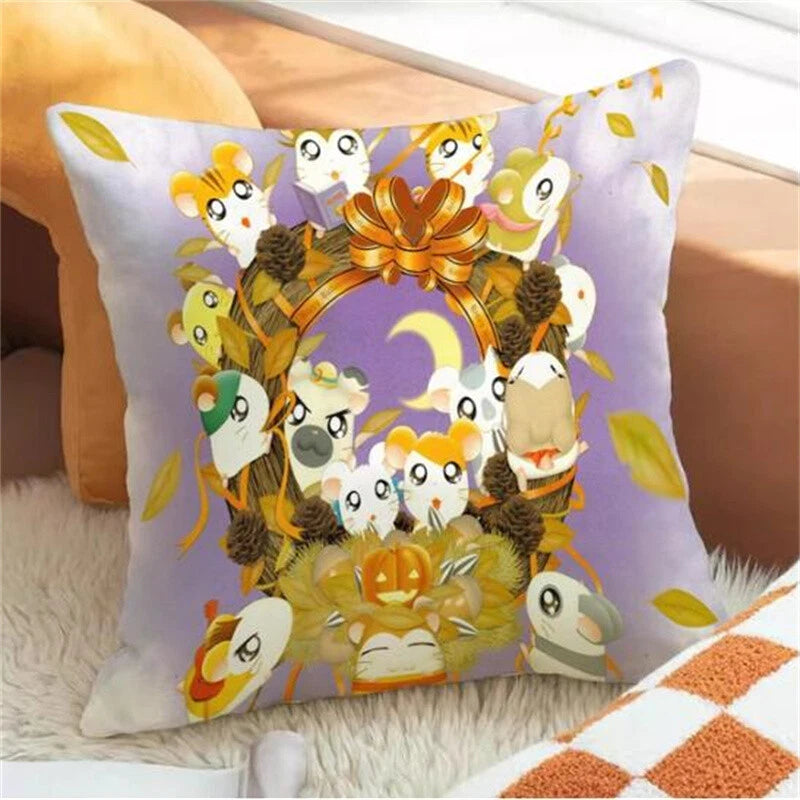 Hamtaro Decorative for Cushion Covers Pillowcase Fall Anime Pillow Cover Sofa