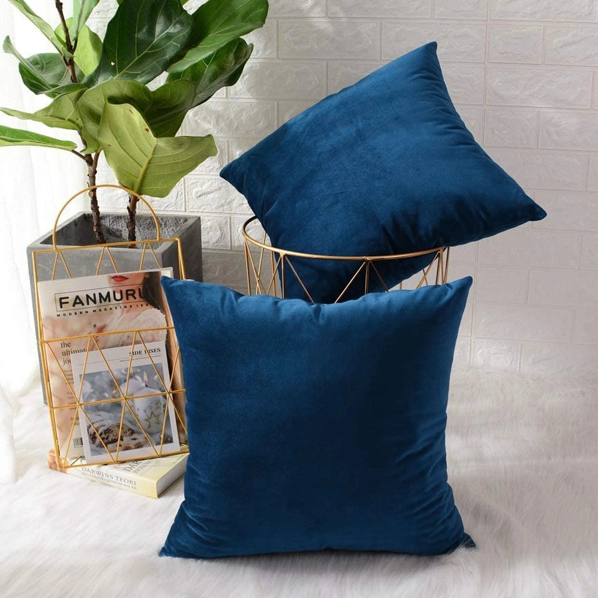 1/2Pcs Throw Pillow Covers Sofa Decor Velvet Cushion Bed Soft Cases 16/18/20" US
