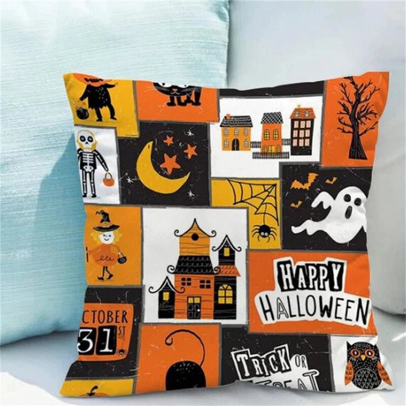 Happy Halloween Pillowcases for Bedroom Cushion Printing of Sofa Cover Car
