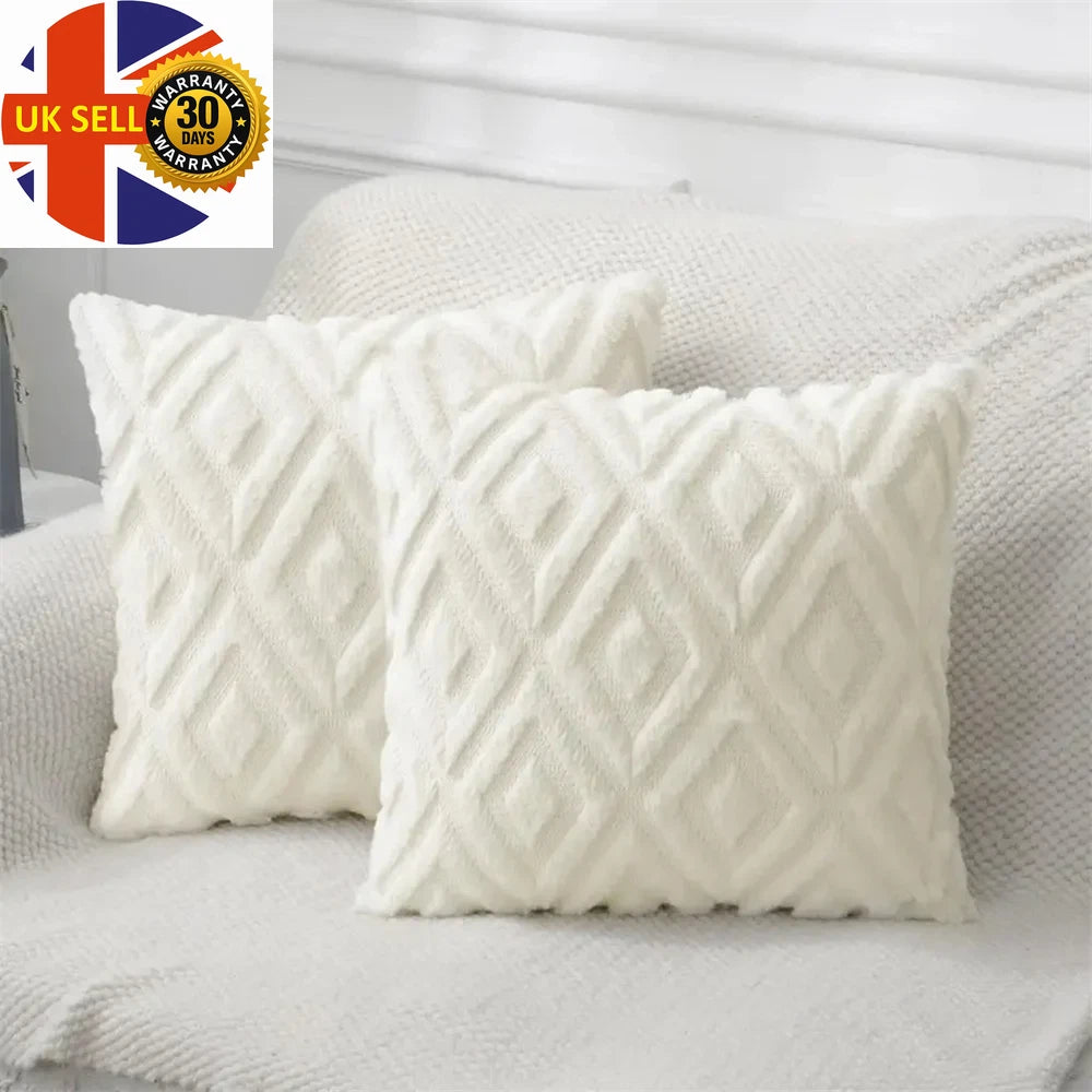 Throw Pillow Case for Sofa Bed Pillow Cover Living Room Plush Cushion Cover Slee