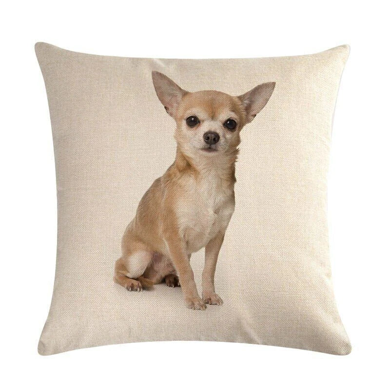 Dog Pattern Throw Pillow Cushion Cover  Home Sofa Bed Decorative