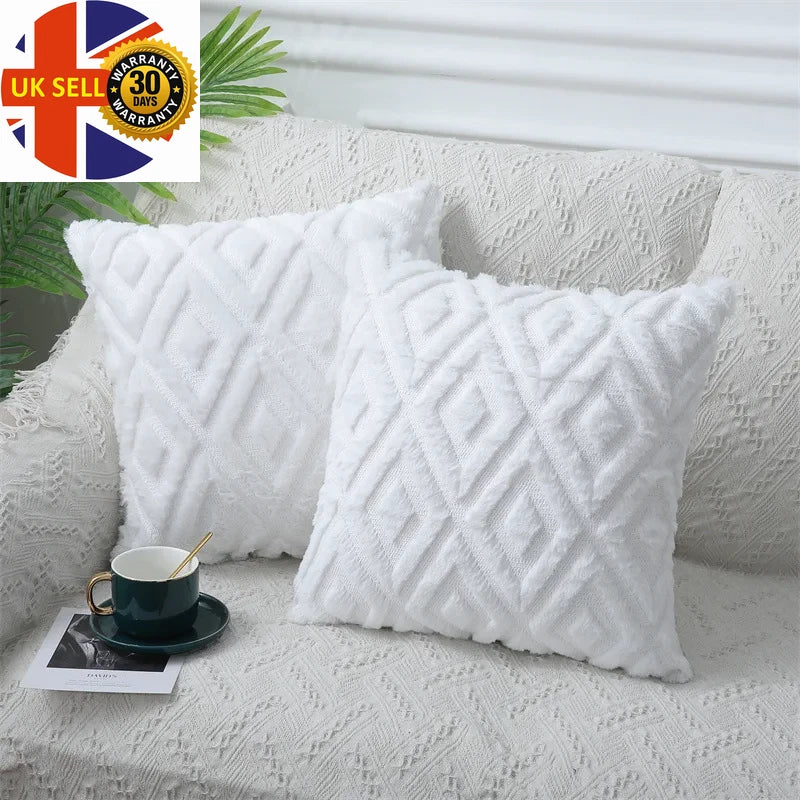 Throw Pillow Case for Sofa Bed Pillow Cover Living Room Plush Cushion Cover Slee