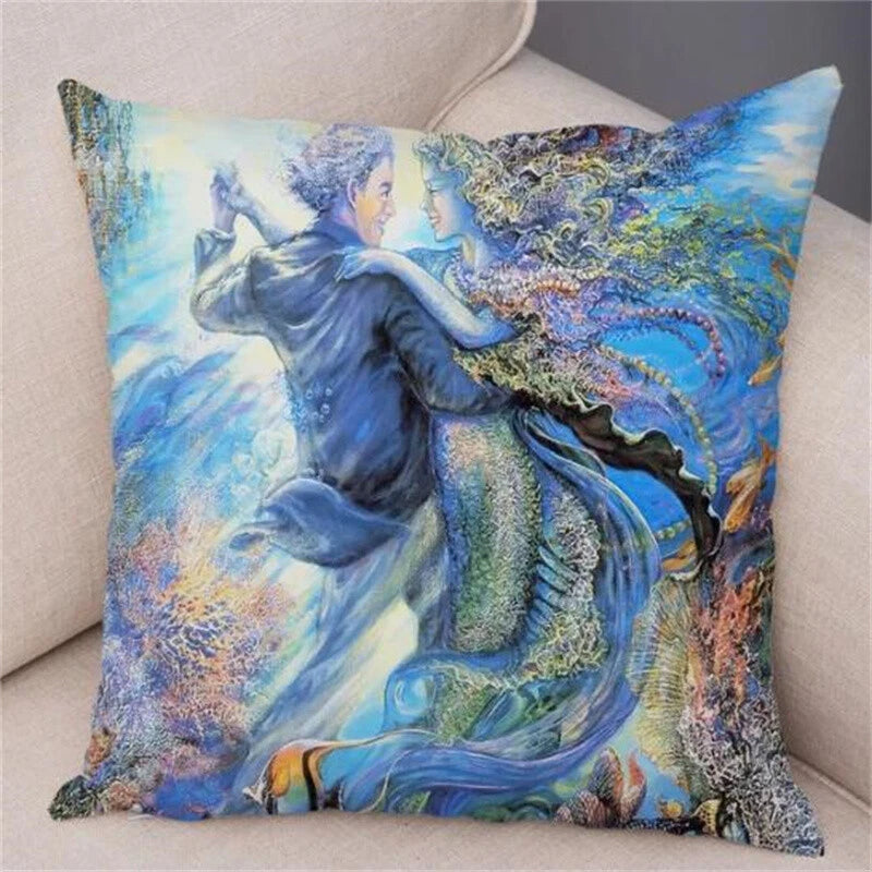 Forest Elf Cushion Cover Decor Colorful Fantasy Pillow Case for Sofa Car Room