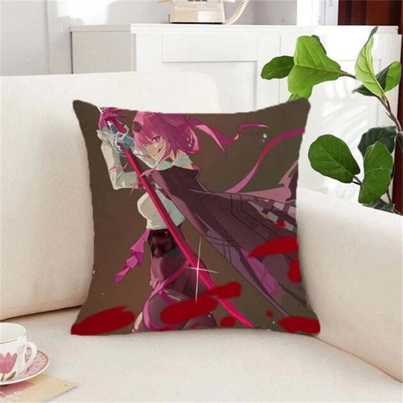 Silver Wolf Kafka Sofa Cushion Covers Honkai Star Rail Pillowcase House Decor