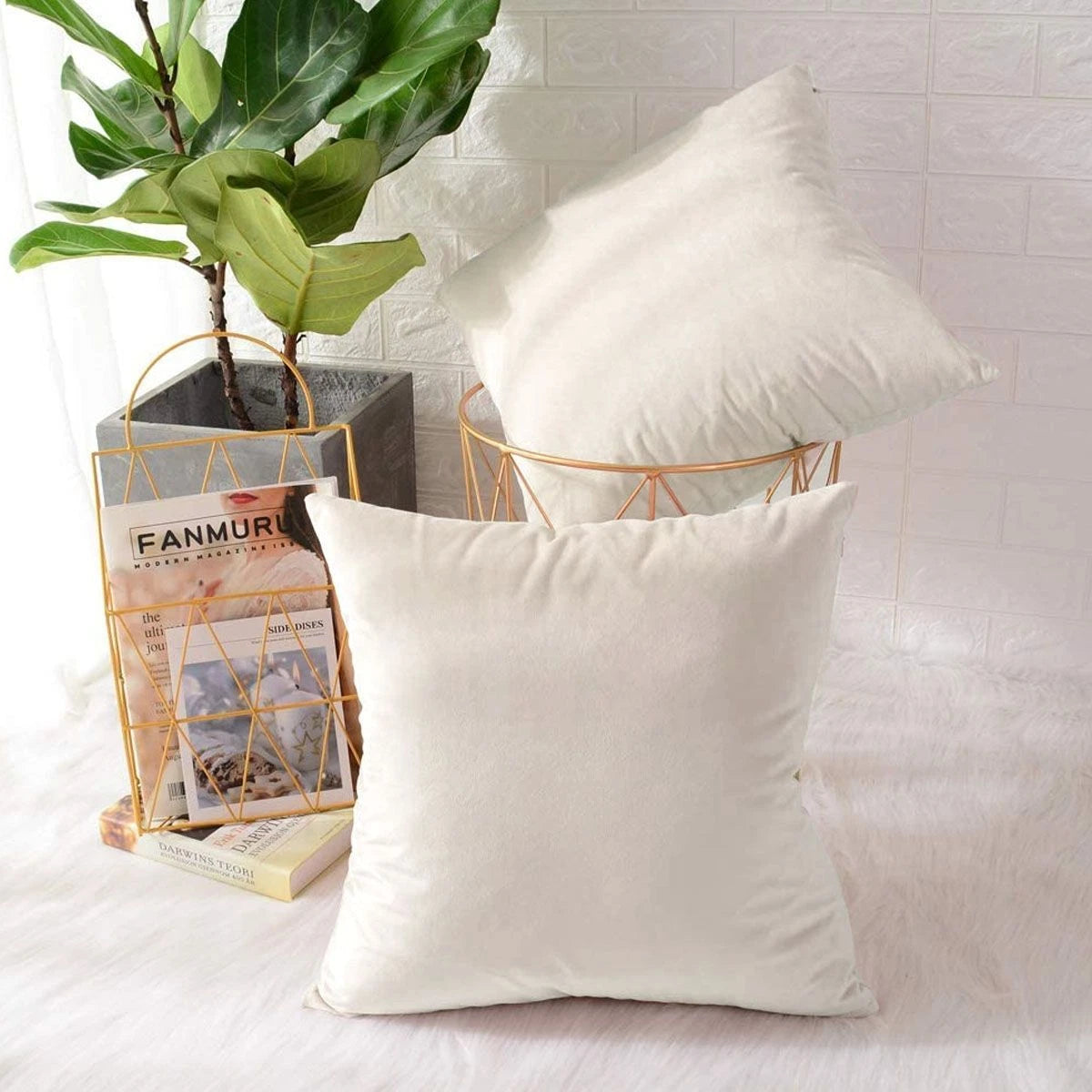 1/2Pcs Throw Pillow Covers Sofa Decor Velvet Cushion Bed Soft Cases 16/18/20" US