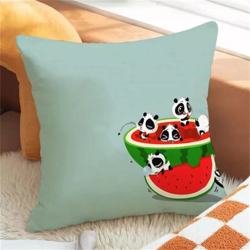 Panda Decorative Pillowcase Decor Cushion Cover Throw Pillows Sofa Anime