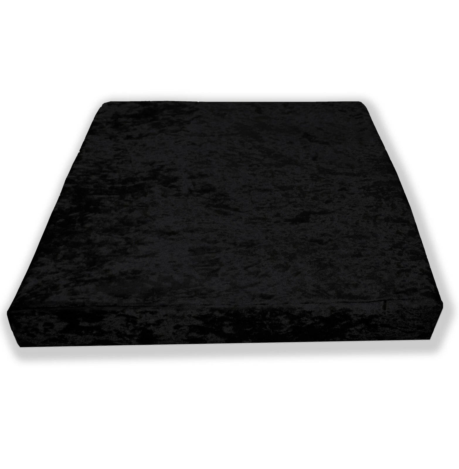 Mv36 Black Crushed Velvet Sofa Seat Patio Bench Box Cushion Bolster Cover/Runner