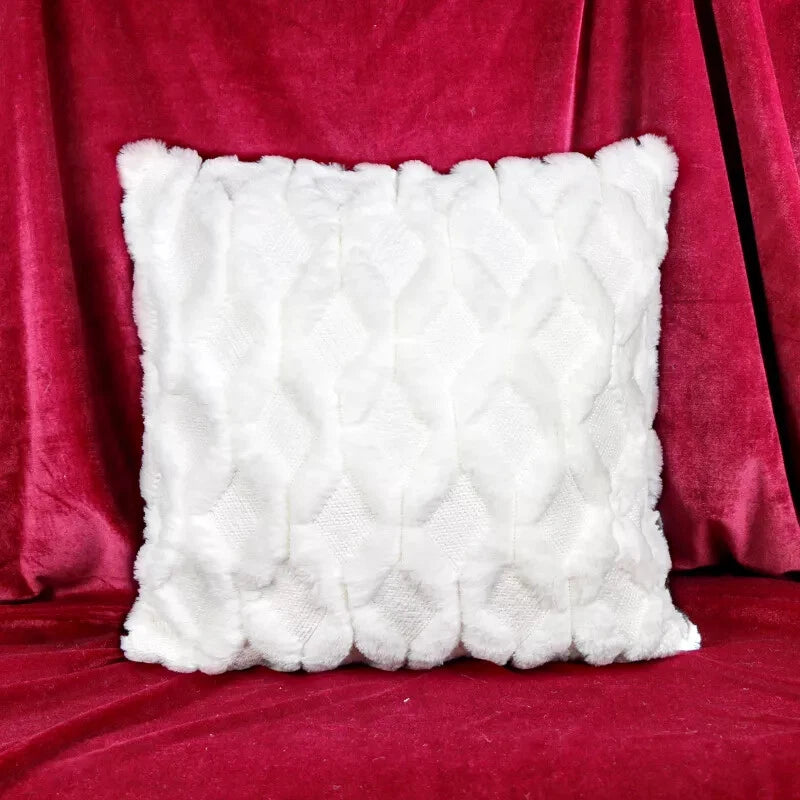 Throw Pillow Cushion Cover Decor Fur Remove Sofa Plush Case Home Fluffy Soft Bed