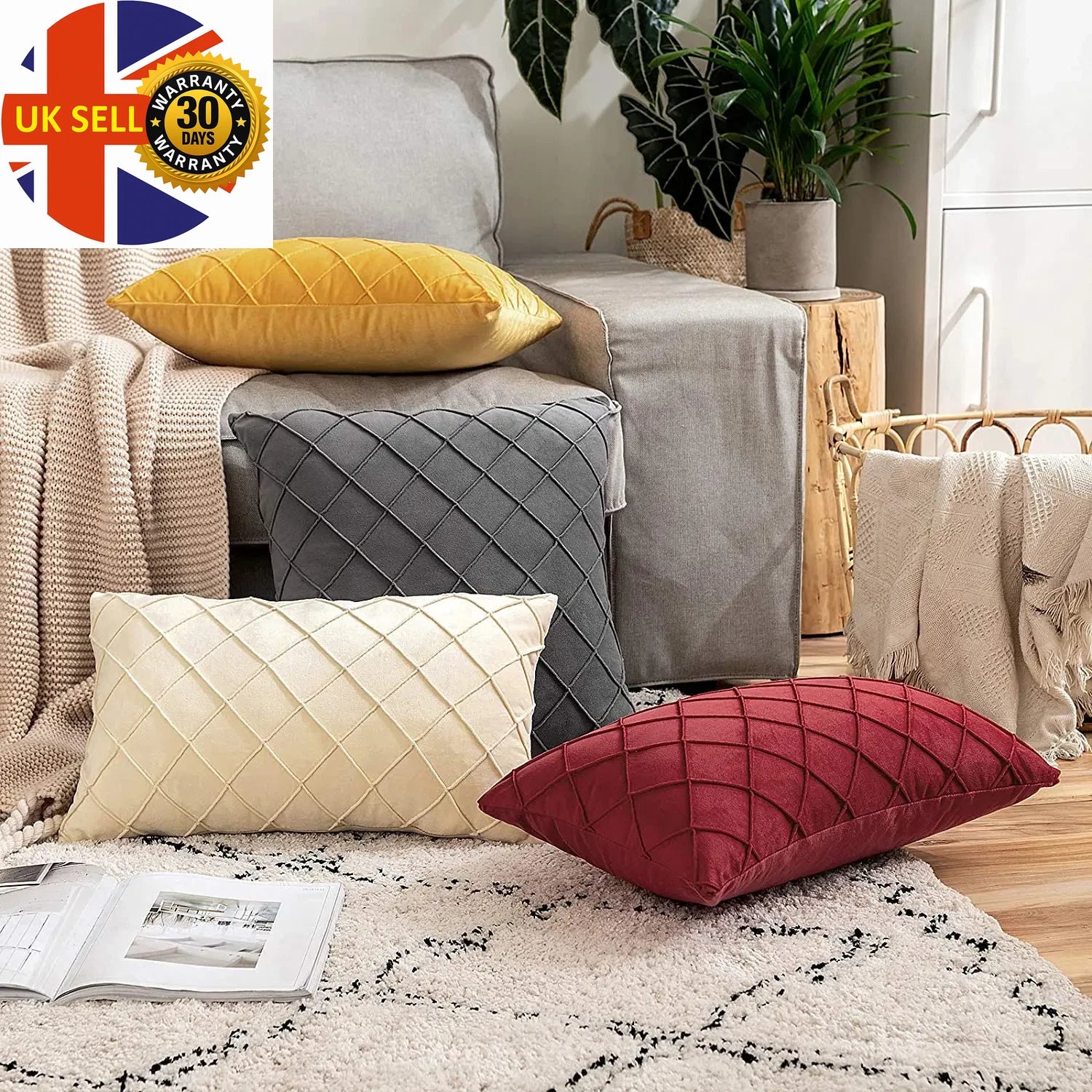 Multi-Color Velvet Cushion Cover for Sofa Living Room Soft Pillowcase Nordic Sty
