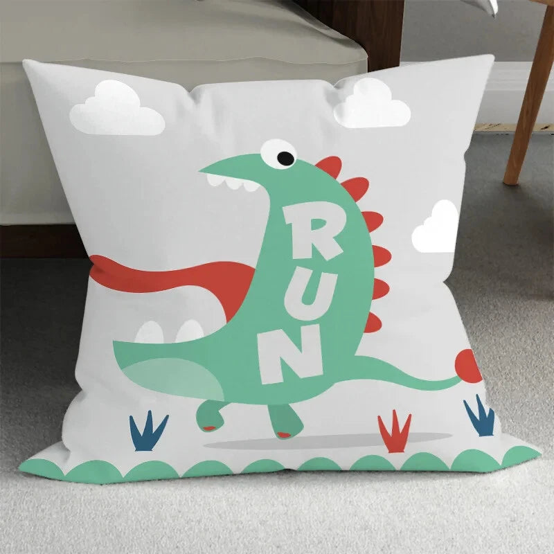 Home Room Gift Sofa Bed Chair Pillowcase Cartoon Dinosaur Pillowcase Cute