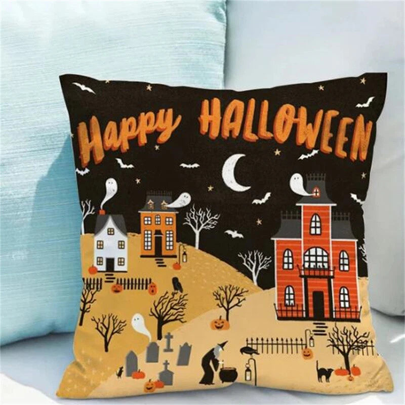 Happy Halloween Pillowcases Cushions for Bed Cushion Print of Modern Sofa Car