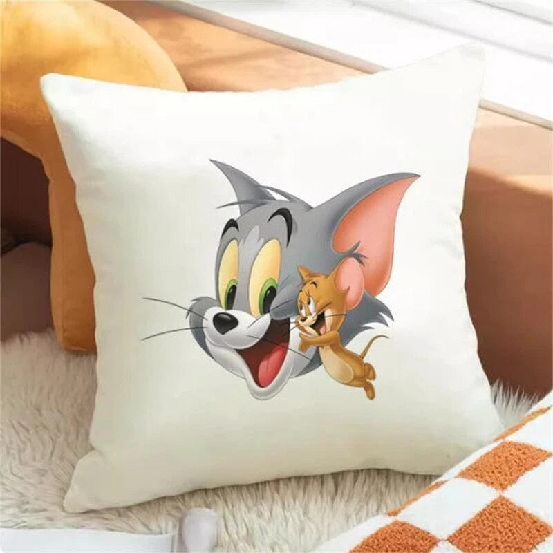 Tom Decorative Pillowcase Fall Pillow Cover for Home Decor Cushion Sofa Anime