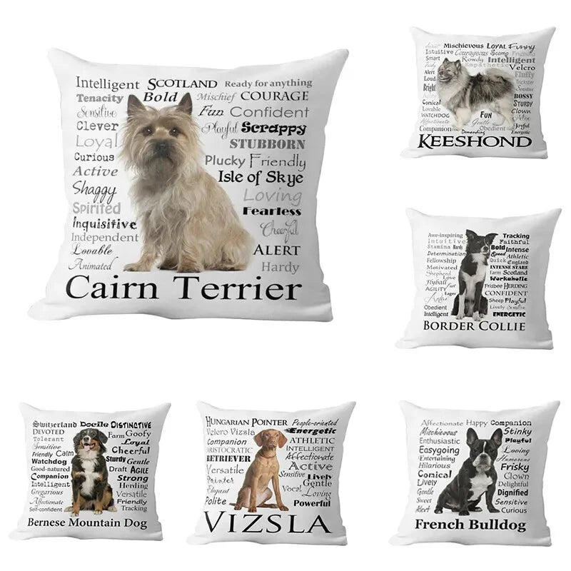 Dog Yorkie Pillow Case Pug Pillows Sofa Car Bed Sofa Pillow Case Cushion Cover