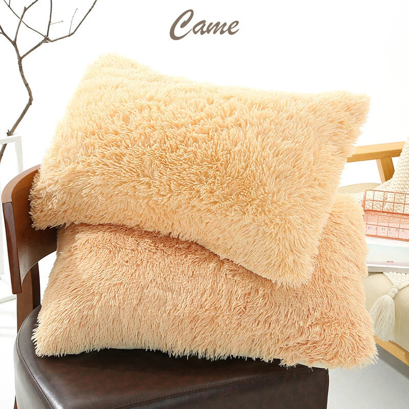 Long Fluffy Plush Throw Pillow Cases Shaggy Sofa Bed Cushion Cover 50x70cm