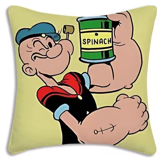 Funny Popeye Show Love Pillow Covers Sofa Home Printing Cute Cushion Cover