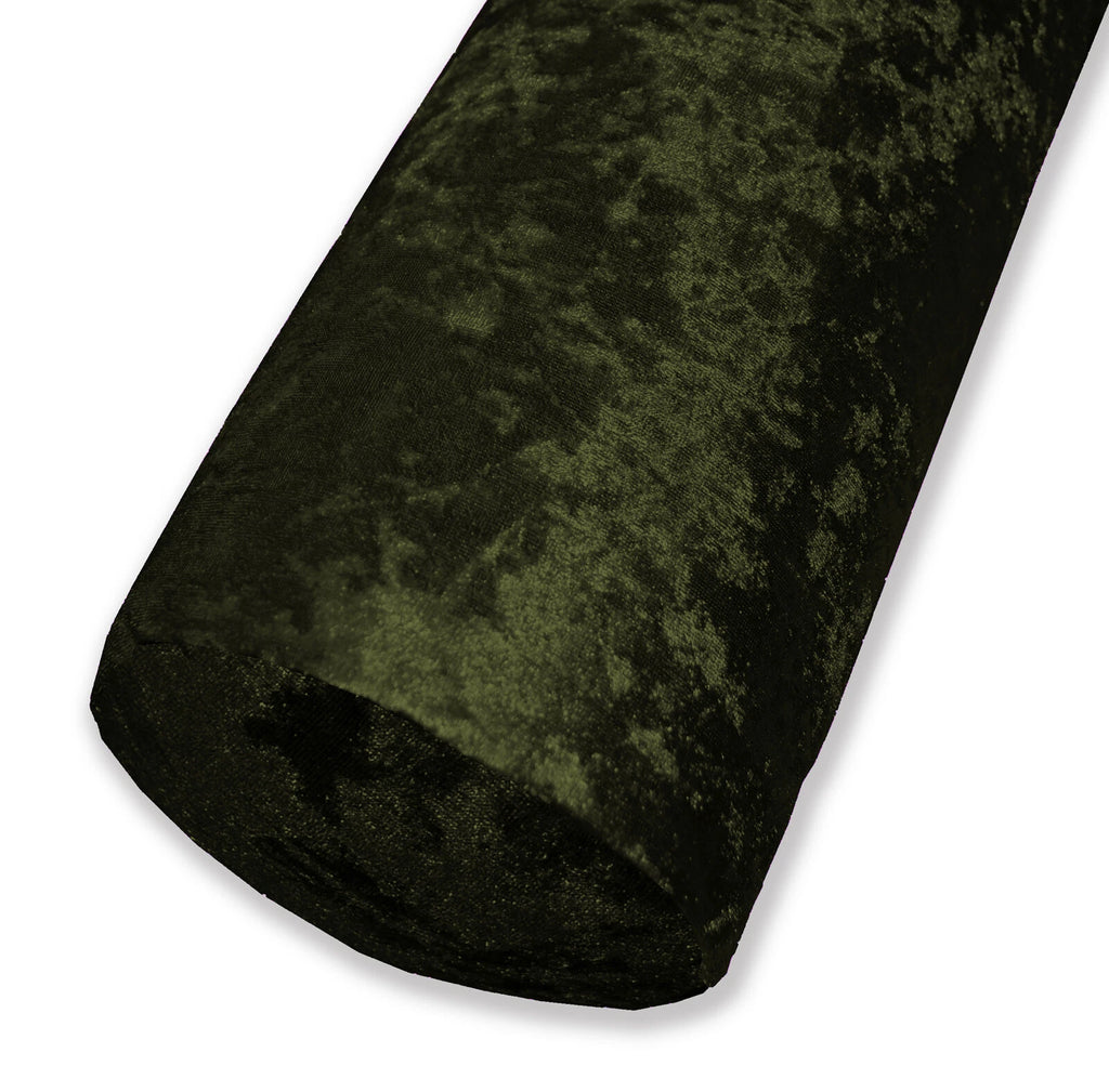 Mv34 Olive Crushed Velvet Sofa Seat Patio Bench Box Cushion Bolster Cover/Runner